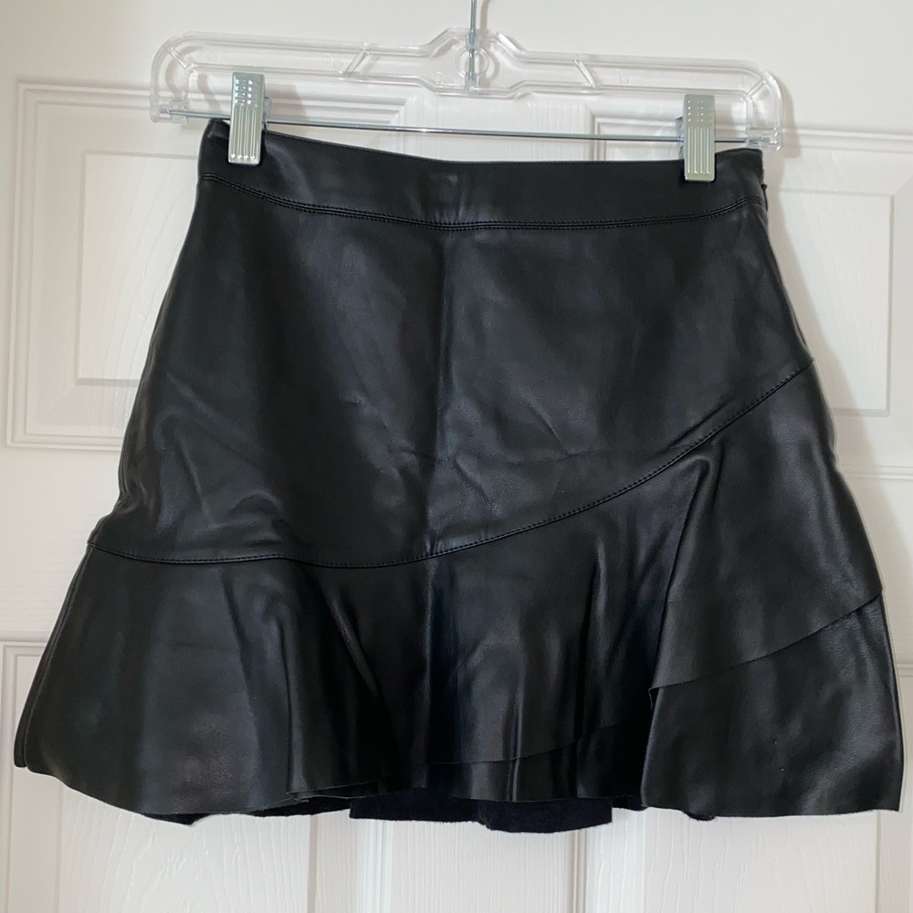black faux leather skirt (above the knee) -nwt